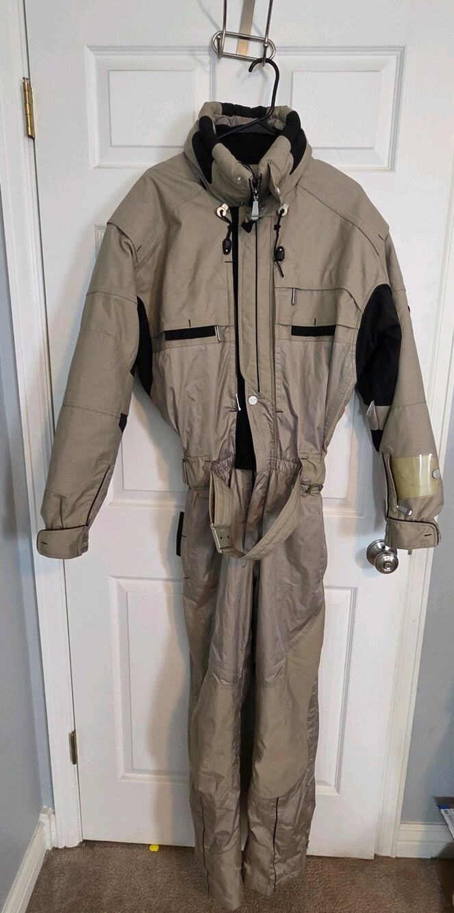 Vintage One Piece Snowsuit Killy AWT Mens 40 retro iridescent 90s ski suit hood